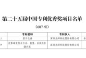 六爻灵卦光峰科技两项发明专利荣获第二十五届中国专利优秀奖